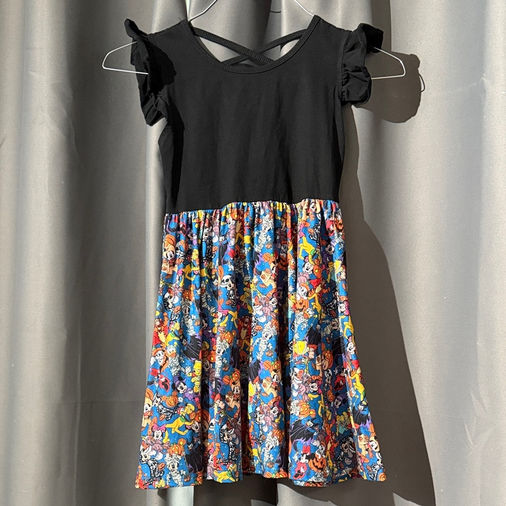 Disney character Halloween dress, Mickey, Minnie, Pluto. Size 7